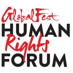 Logo with words GlobalFest Human Rights Forum